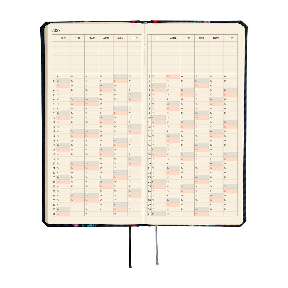 Hobonichi Techo 2027 Weeks Yoshie Watanabe: Petit Bloom [ENG/Tall & Slim/Jan Start] - Blesket Canada