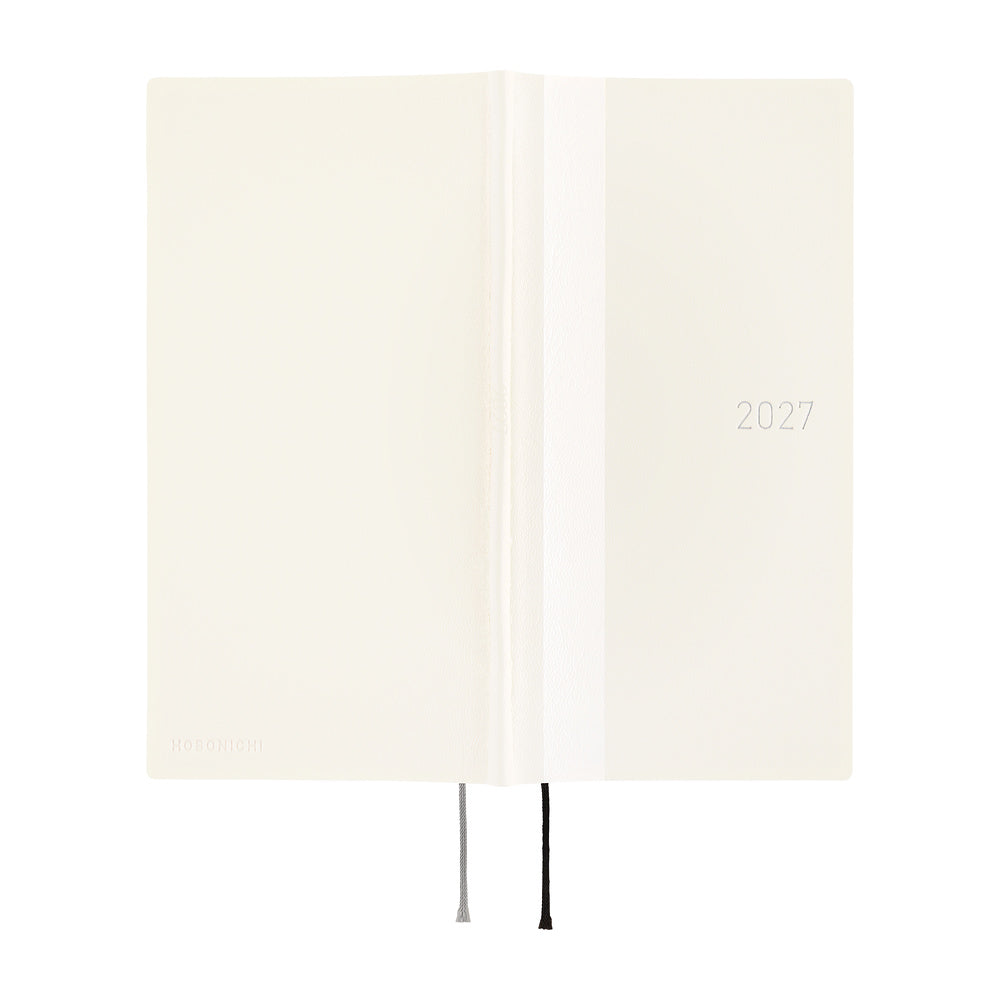 Hobonichi Techo 2027 Weeks White Line: Ivory [ENG/Tall & Slim/Jan Start] Planner - Blesket Canada