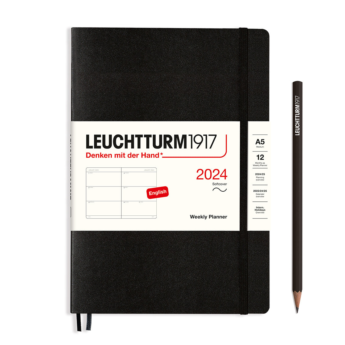 Leuchtturm1917 Weekly Planner Medium 2024 Softcover(A5) - Blesket Canada