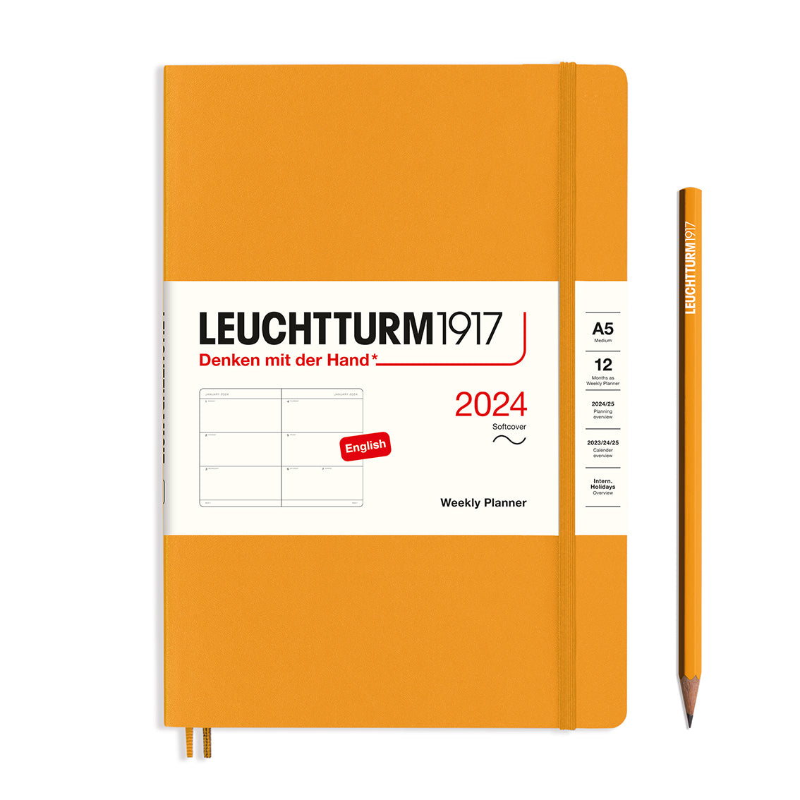 Leuchtturm1917 Weekly Planner Medium 2024 Softcover(A5) - Blesket Canada