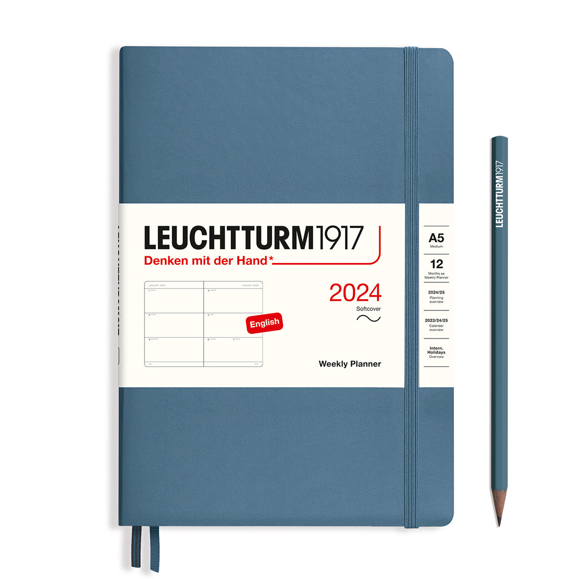 Leuchtturm1917 Weekly Planner Medium 2024 Softcover(A5) - Blesket Canada