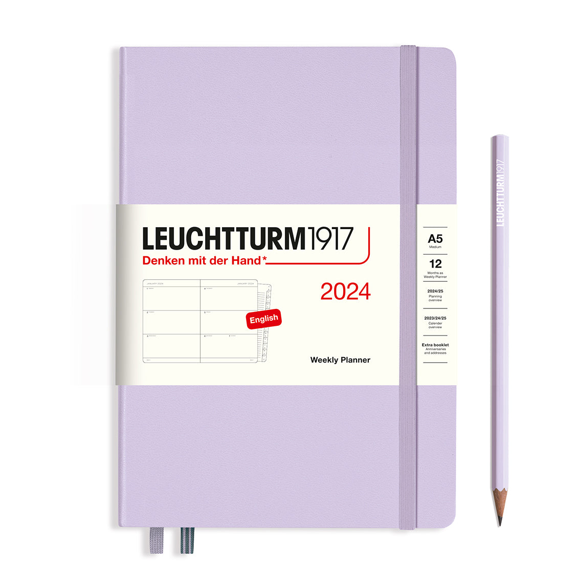 LEUCHTTURM1917 Weekly Planner Medium (A5), 2024, English- Blesket Canada