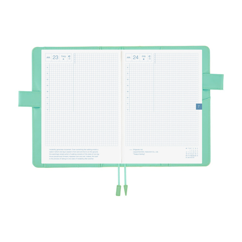 Hobonichi Techo 2027 Colors: Chamomile Mint A5 Cover - Blesket Canada