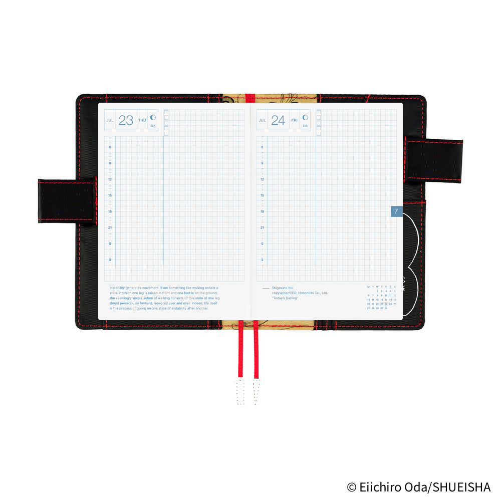 Hobonichi Techo 2026 ONE PIECE Magazine A6 – Straw Hat Luffy Black - Blesket Canada