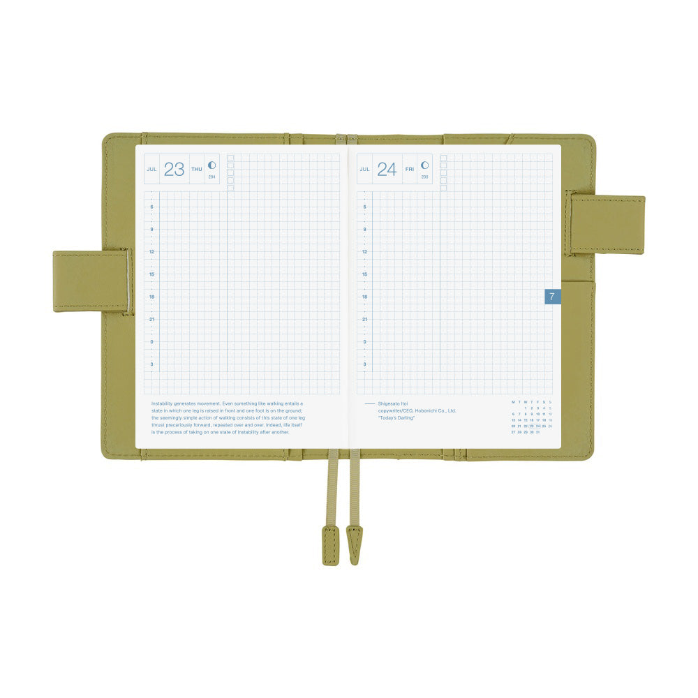 Hobonichi Techo 2026 Leather Cover A6 – Sage Green - Blesket Canada