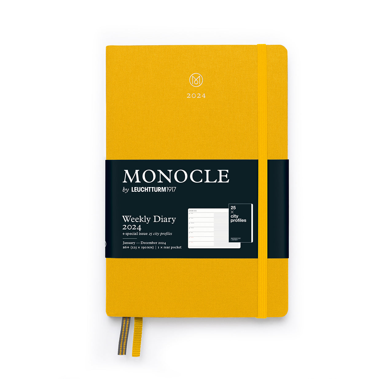Leuchtturm1917 Weekly Planner & Notebook Monocle, Paperback (B6+) 2024, Yellow - Blesket Canada