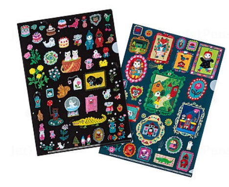 Hobonichi Folder Set of 2: Yumi Kitagishi (Little Gifts) - A5 - Blesket Canada