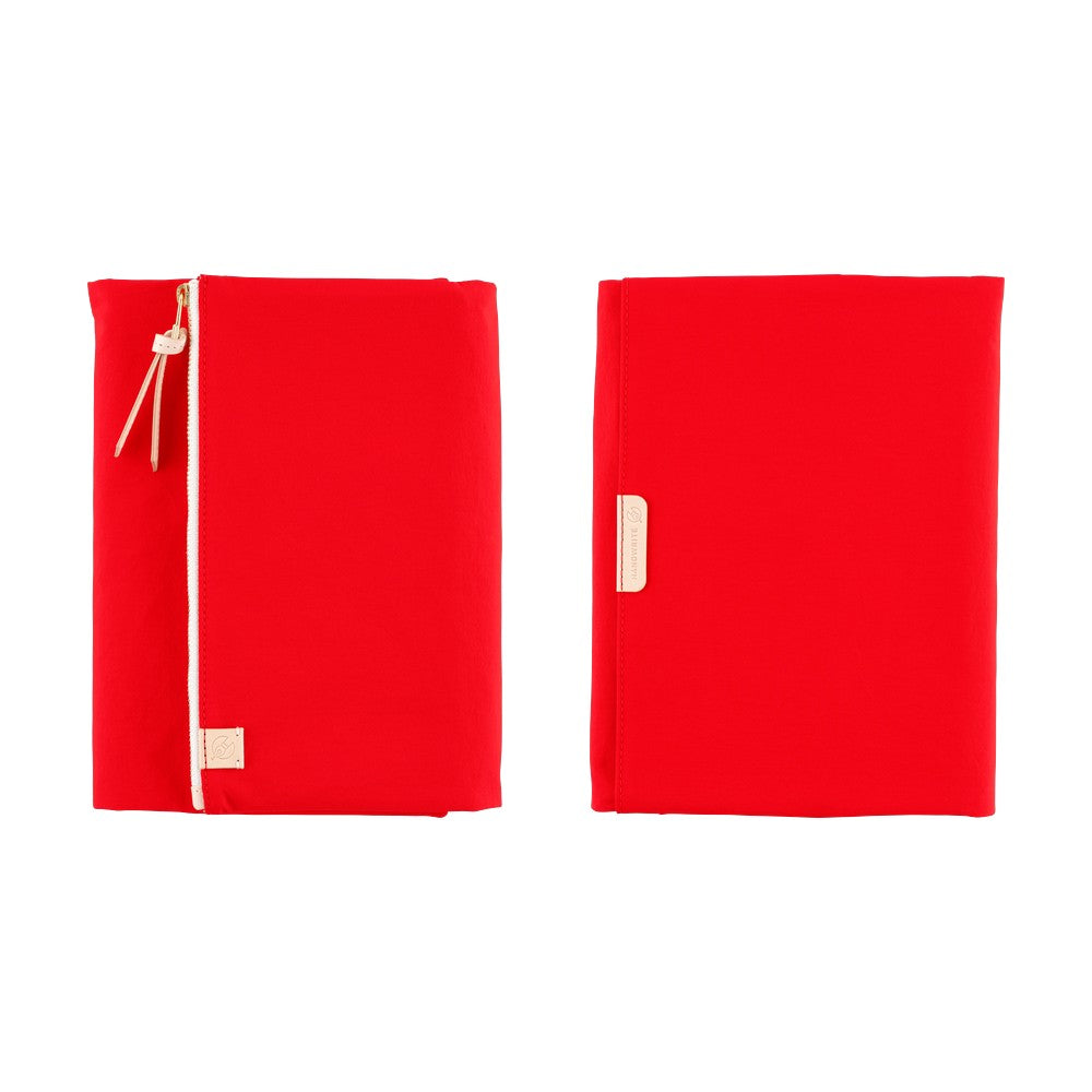 Hobonichi 2026 Cover Tragen in Red Tri-Fold with Magnetic Closure - A5 Cousin - Blesket Canada