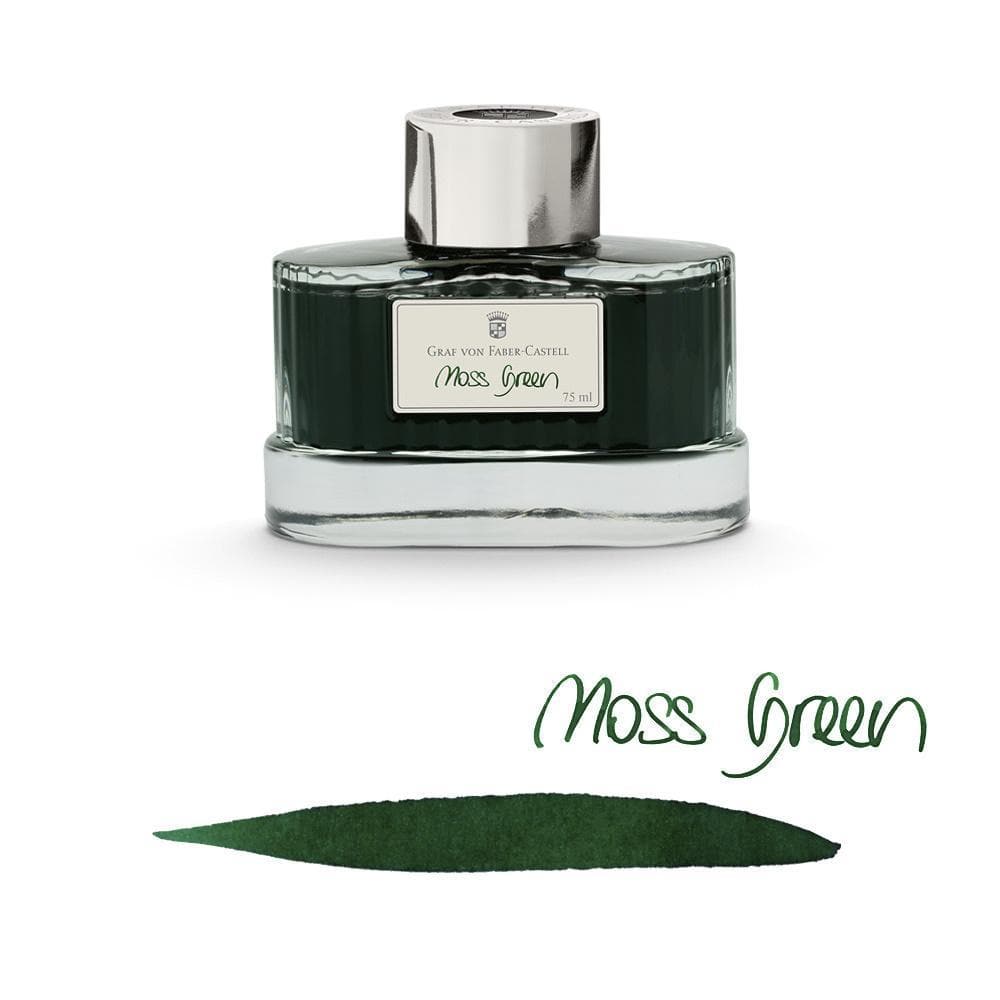 Graf Von Faber-Castell 75ml Ink Bottle - Moss Green - Blesket Canada