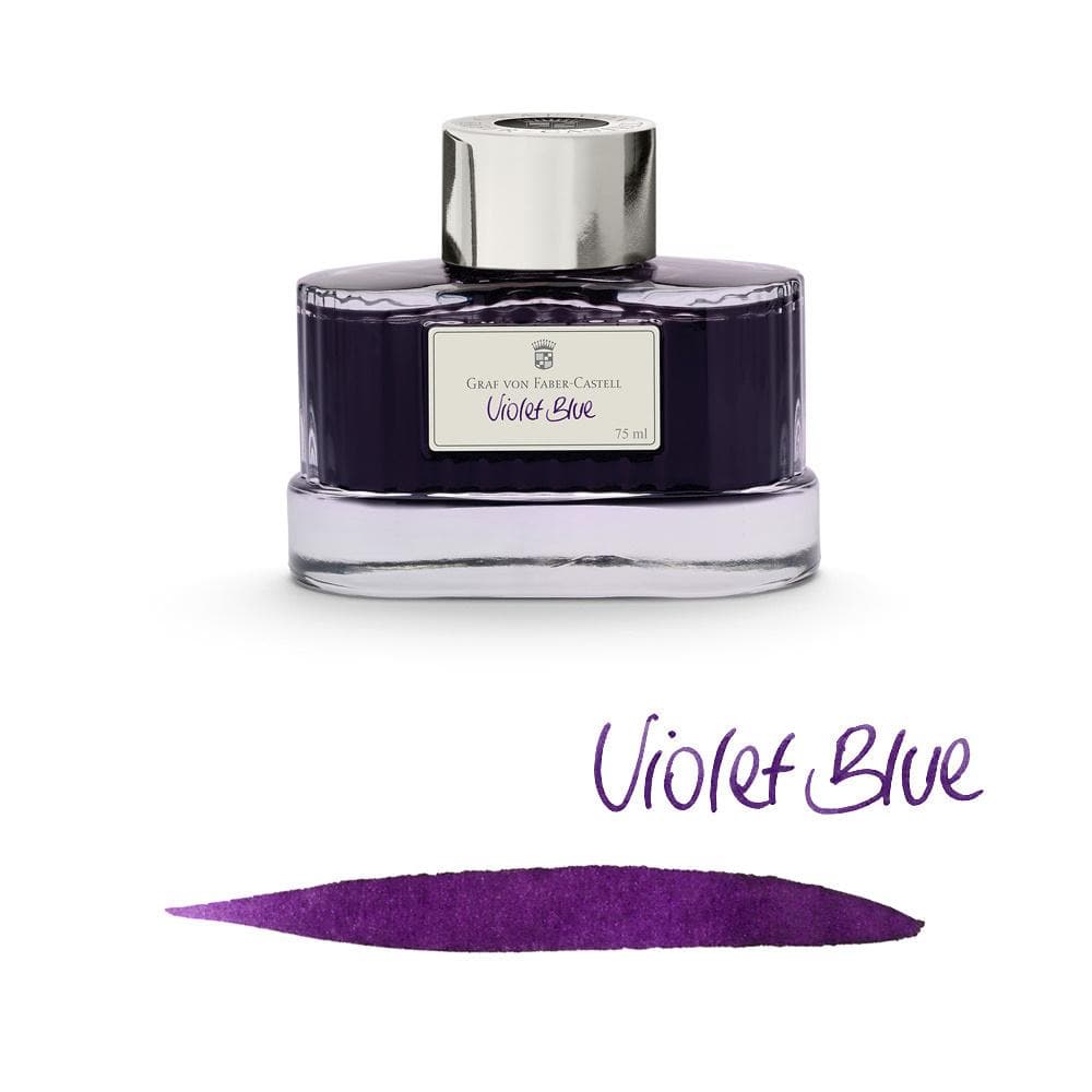 Graf Von Faber-Castell 75ml Ink Bottle - Violet Blue - Blesket Canada