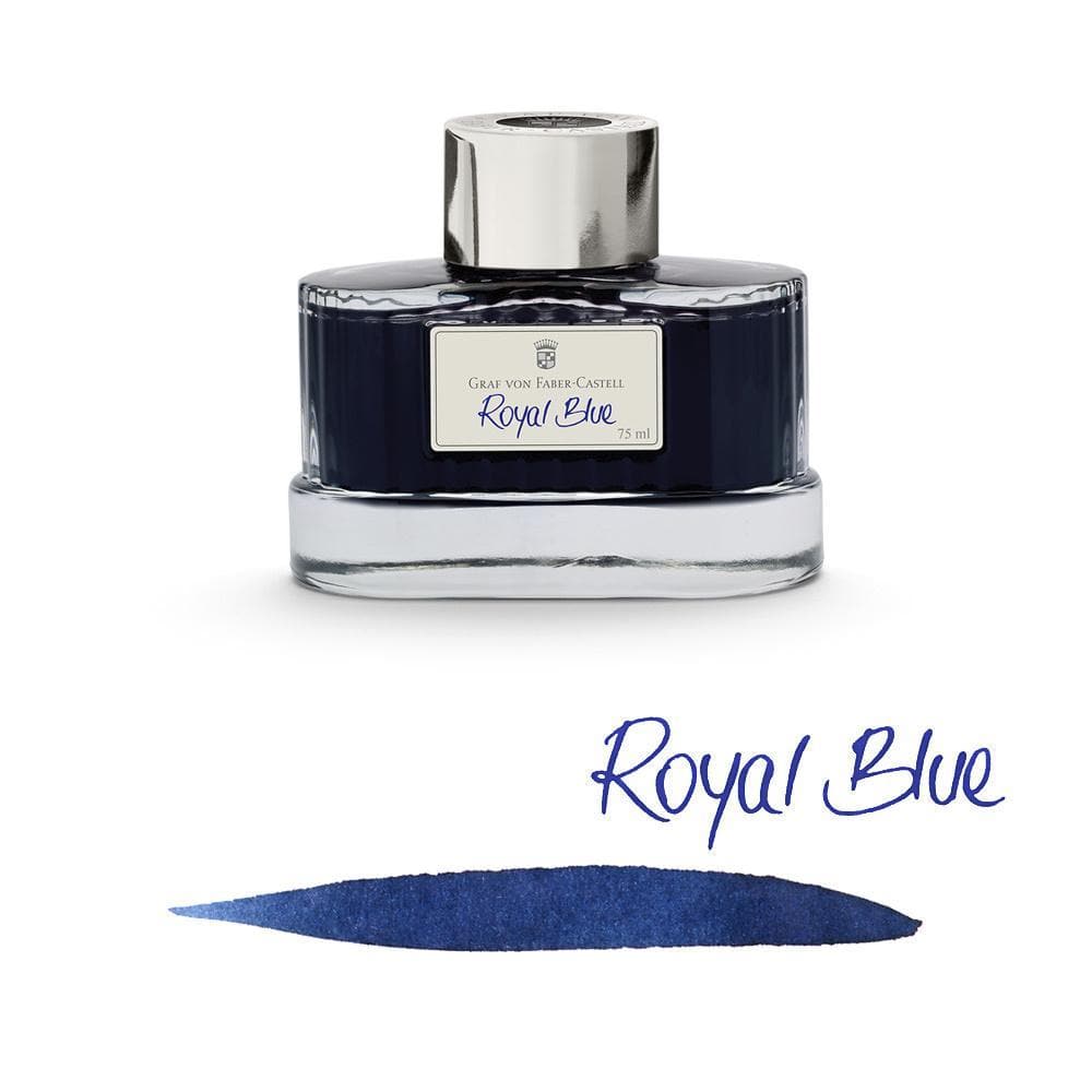 Graf Von Faber-Castell 75ml Ink Bottle - Royal Blue - Blesket Canada