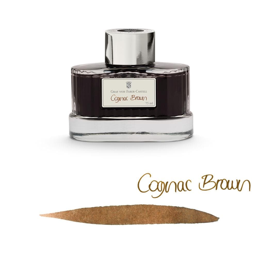 Graf Von Faber-Castell 75ml Ink Bottle - Cognac Brown - Blesket Canada
