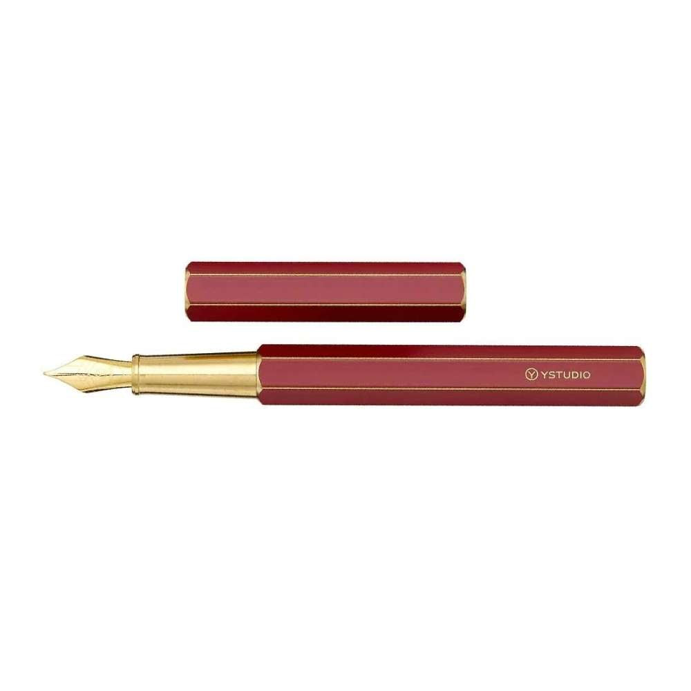 YStudio Classic Revolve Fountain Pen - Red - Blesket Canada