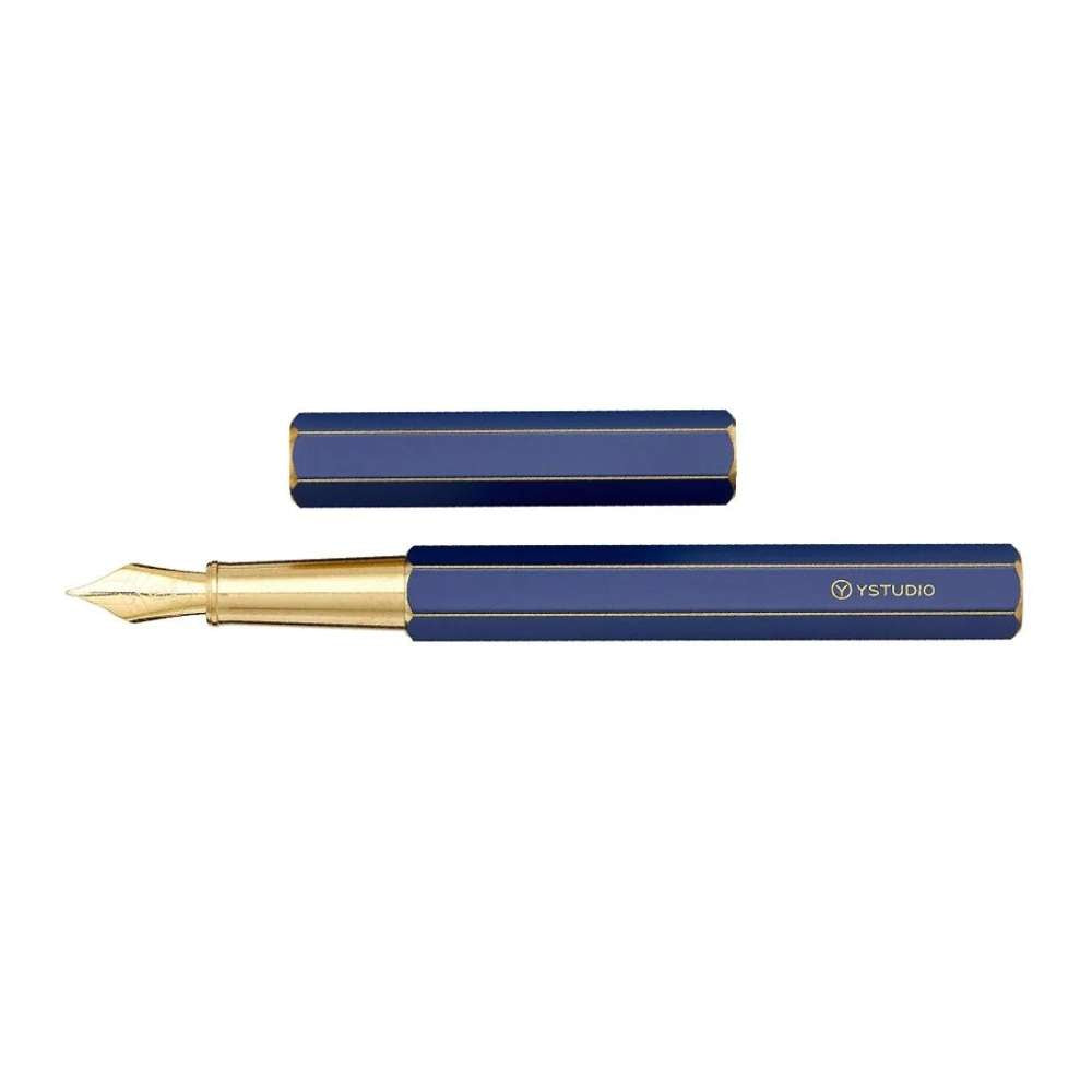 YStudio Classic Revolve Fountain Pen - Blue - Blesket Canada