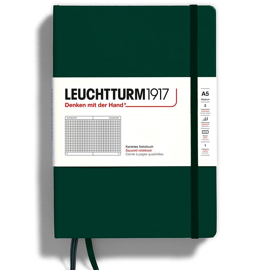 Leuchtturm1917 Hardcover A5 Notebook Squared - Blesket Canada