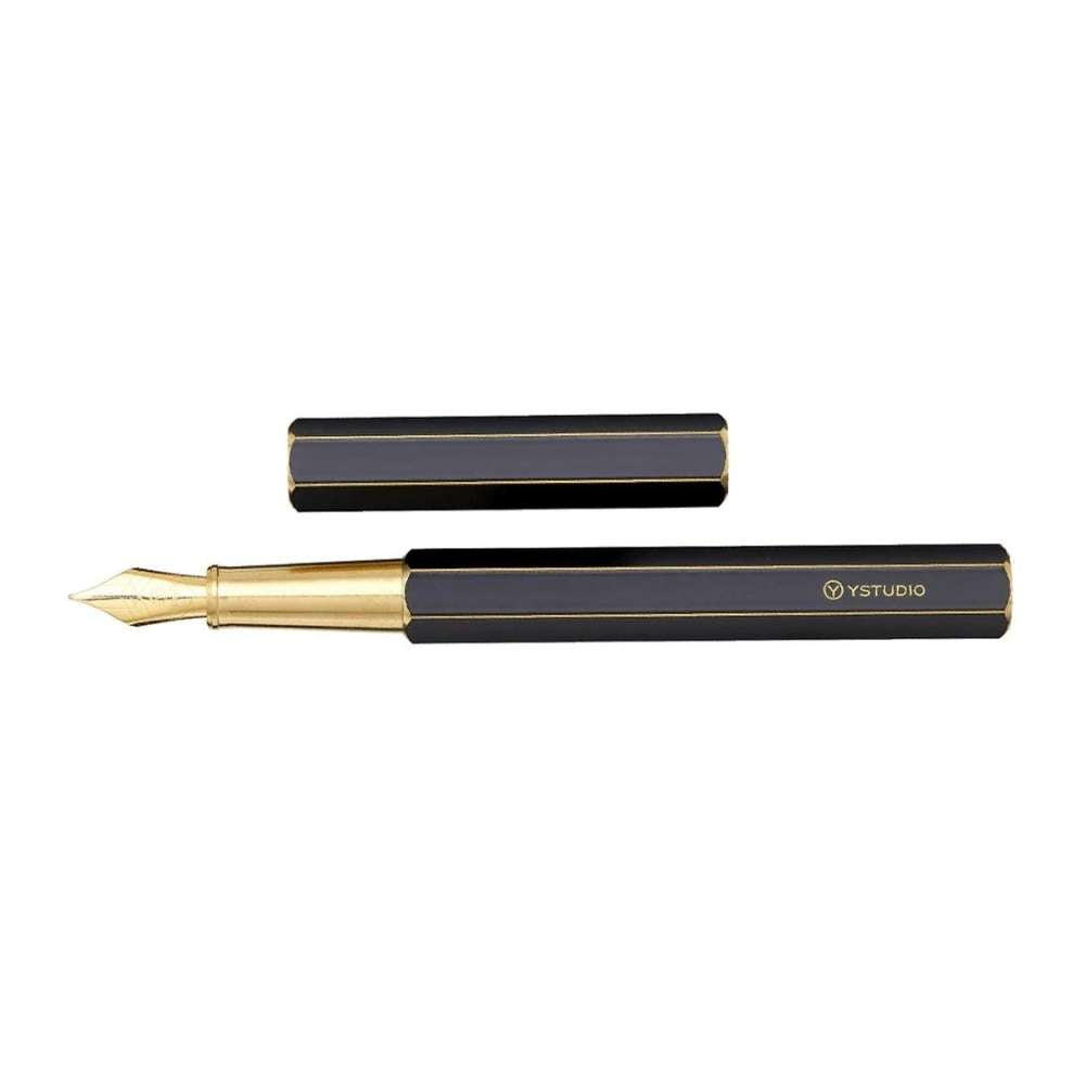 YStudio Classic Revolve Fountain Pen - Black - Blesket Canada