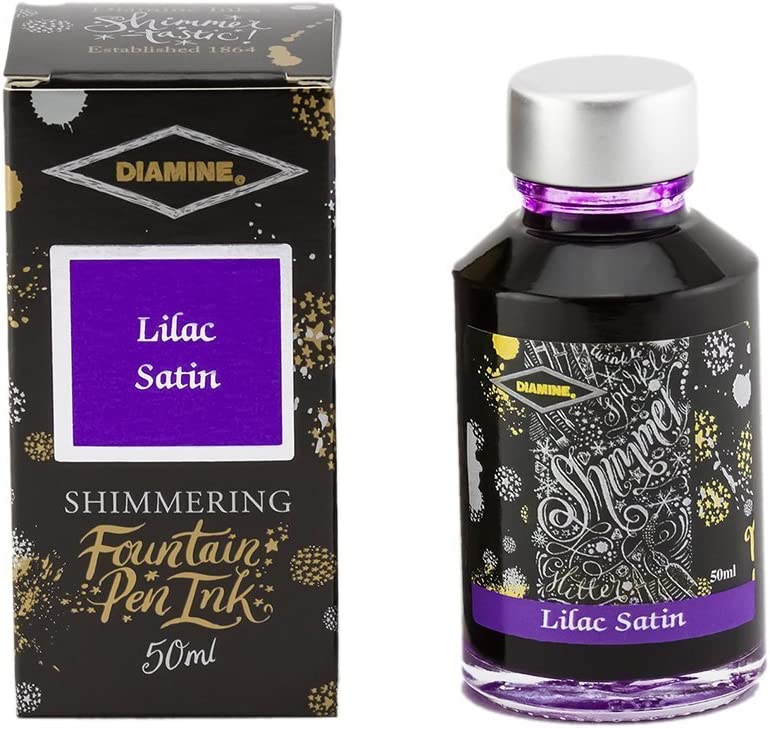 Diamine Shimmering Fountain pen Inks 50ml - Lilac Satin - Blesket Canada