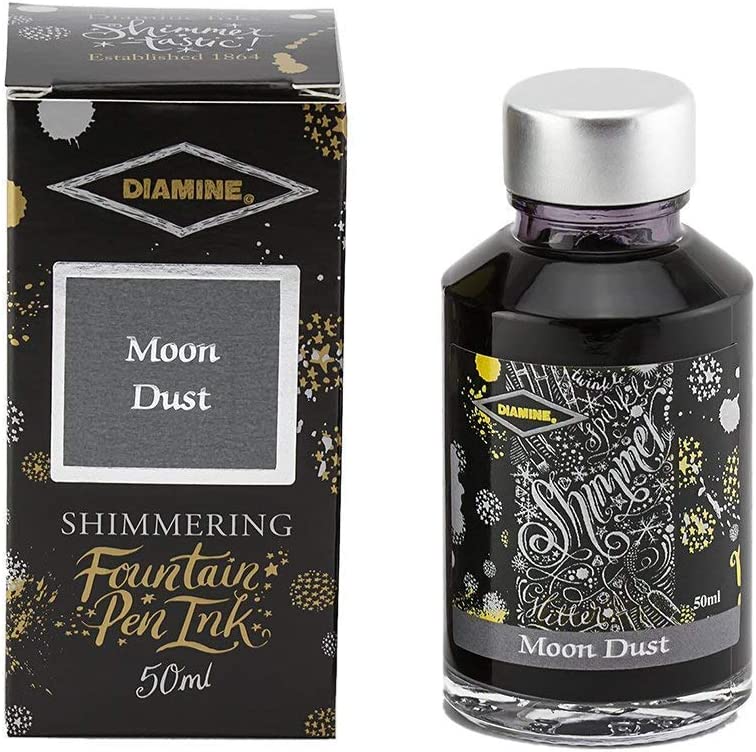 Diamine Shimmering Fountain pen Inks 50ml - Moon Dust - Blesket Canada