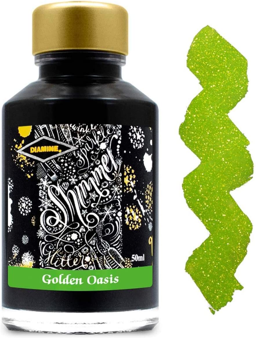 Diamine Shimmering Fountain pen Inks 50ml - Golden Oasis - Blesket Canada