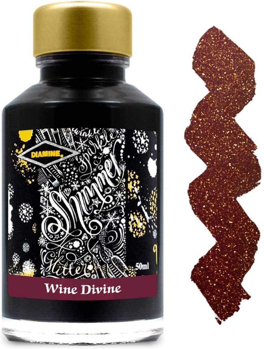 Diamine Shimmering Fountain pen Inks 50ml - Wine Divine - Blesket Canada