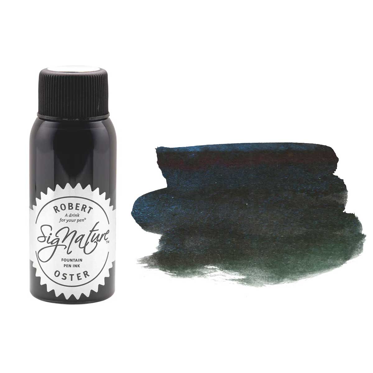 Robert Oster 50ml Australian Fountain Pen Ink - Black'N'blue (Shake'N'Shimmy) - Blesket Canada