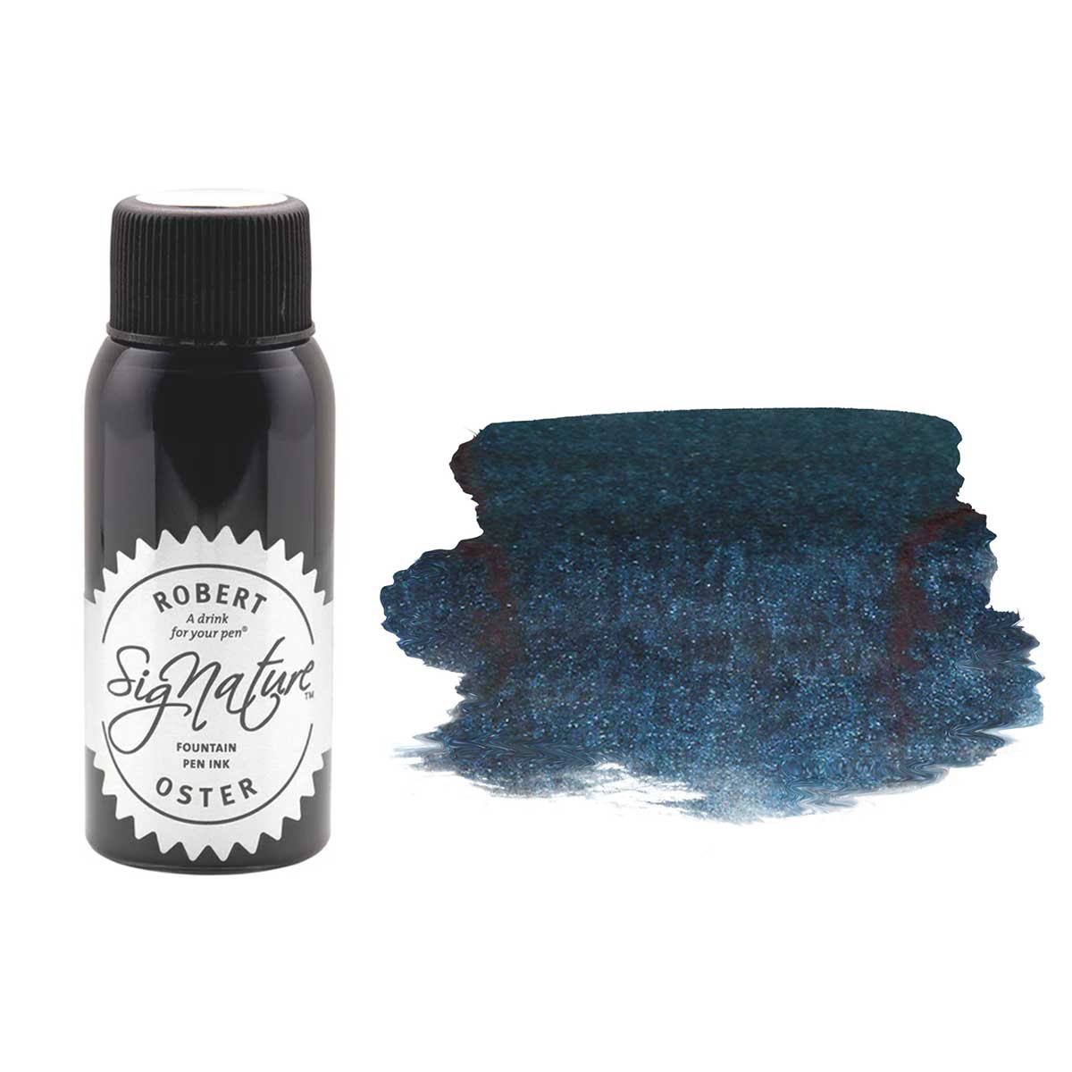 Robert Oster 50ml Australian Fountain Pen Ink - Blue Velvet Storm (Shake'N'Shimmy) - Blesket Canada