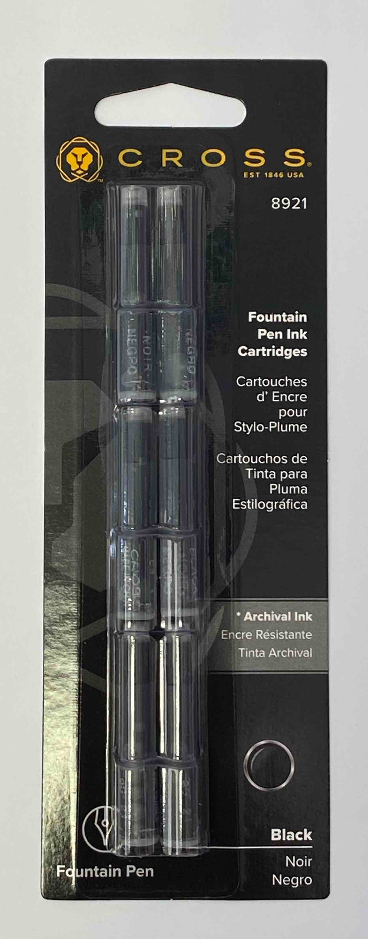 Cross Fountain Pen Ink Cartridges 6 in a Package
