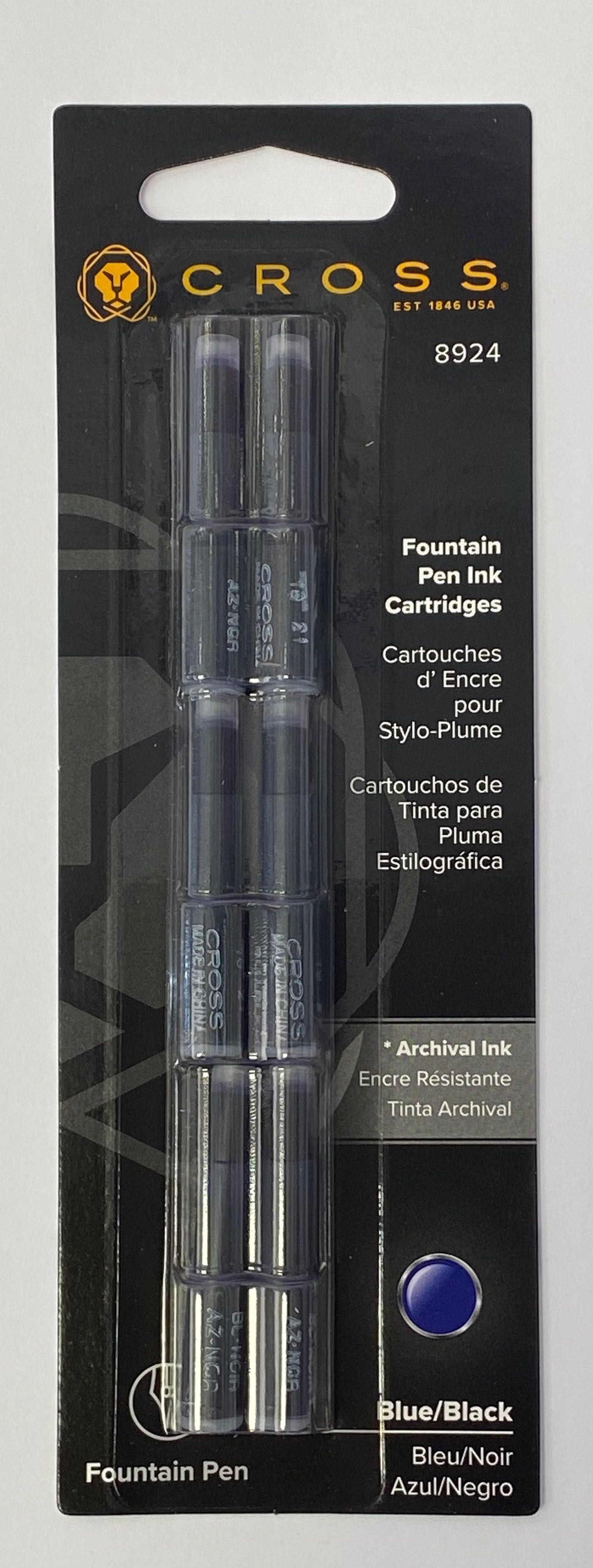 Cross Fountain Pen Ink Cartridges 6 in a Package