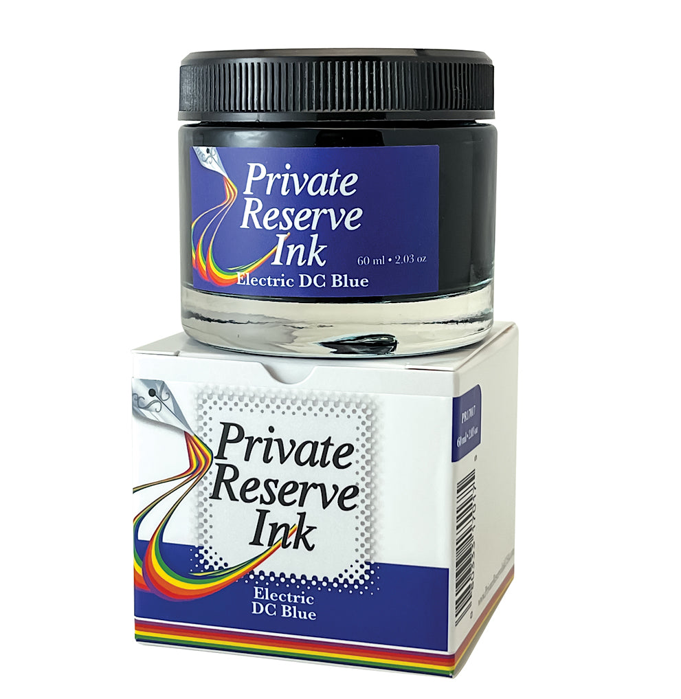 Private Reserve Inks 60ml Ink Bottle - Electric DC Blue - Blesket Canada