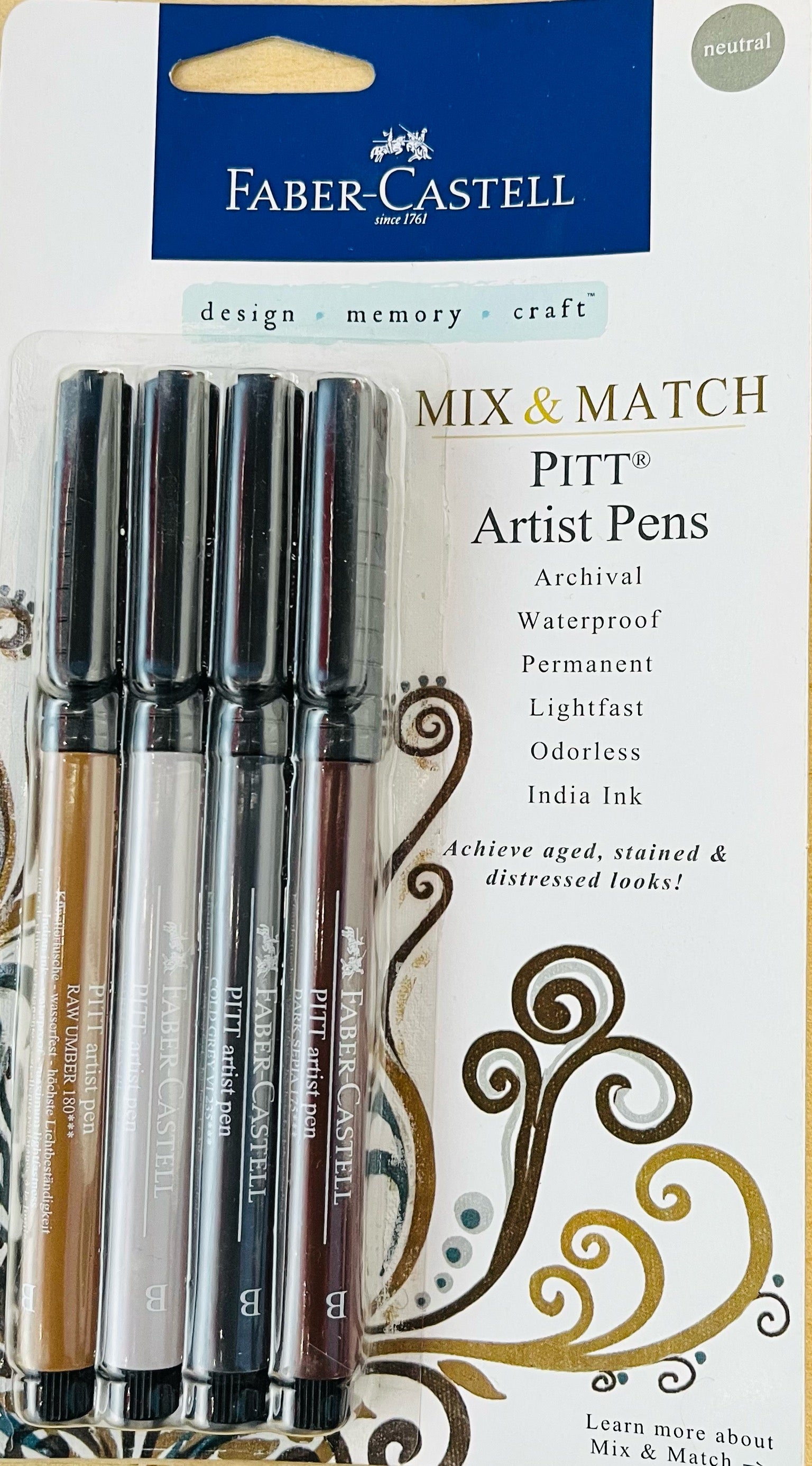 Faber-Castell Mix & Match PITT Artist Pens - Neutral - Blesket Canada