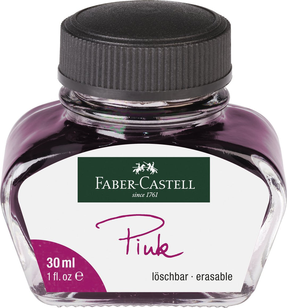 Faber-Castell Glass Ink Bottle 30ml - Pink - Blesket Canada