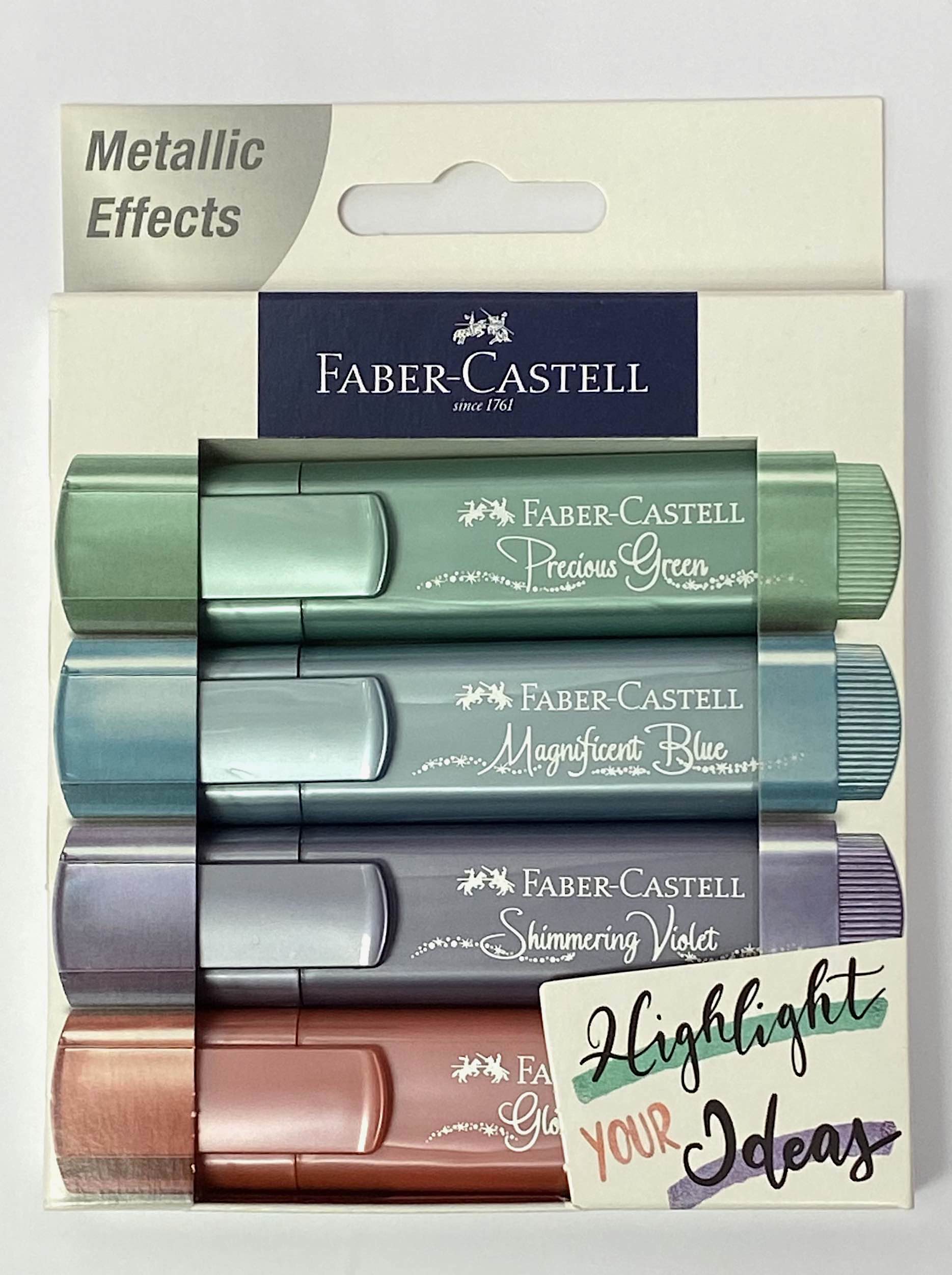 Faber-Castell Metallic Textliner wallet of 4 #154624 - Blesket Canada