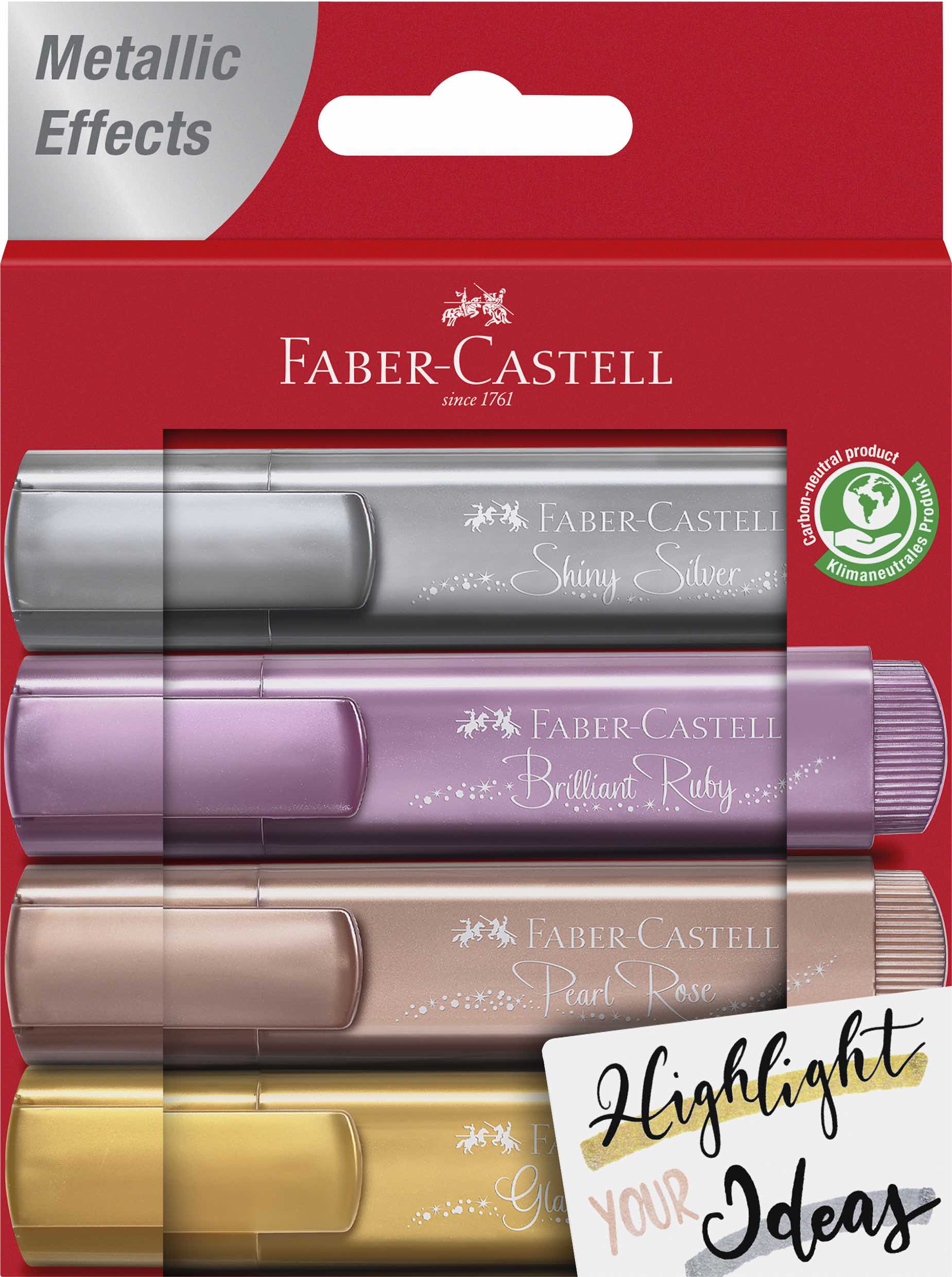 Faber-Castell Textliner 46 metallic wallet of 4 #154640 - Blesket Canada