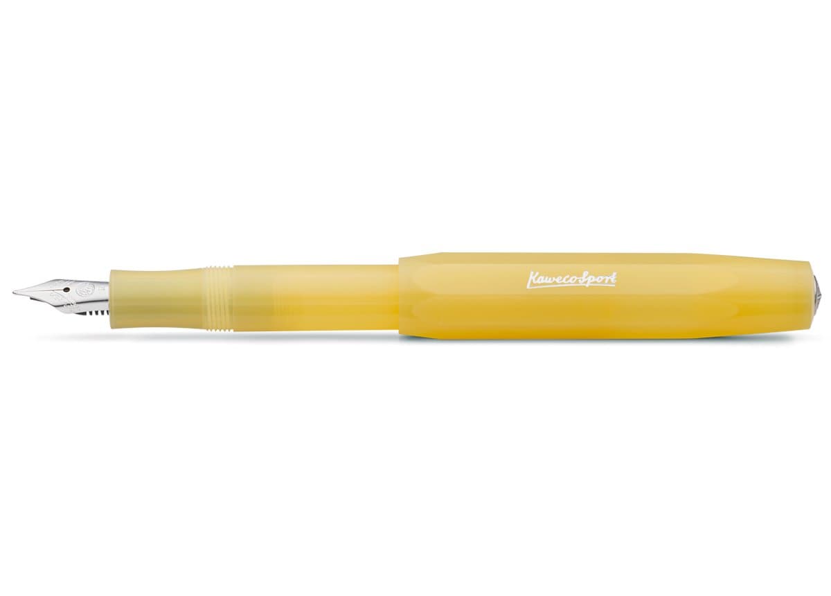 Kaweco Frosted Sport Fountain Pen - Sweet Banana - Blesket Caanada