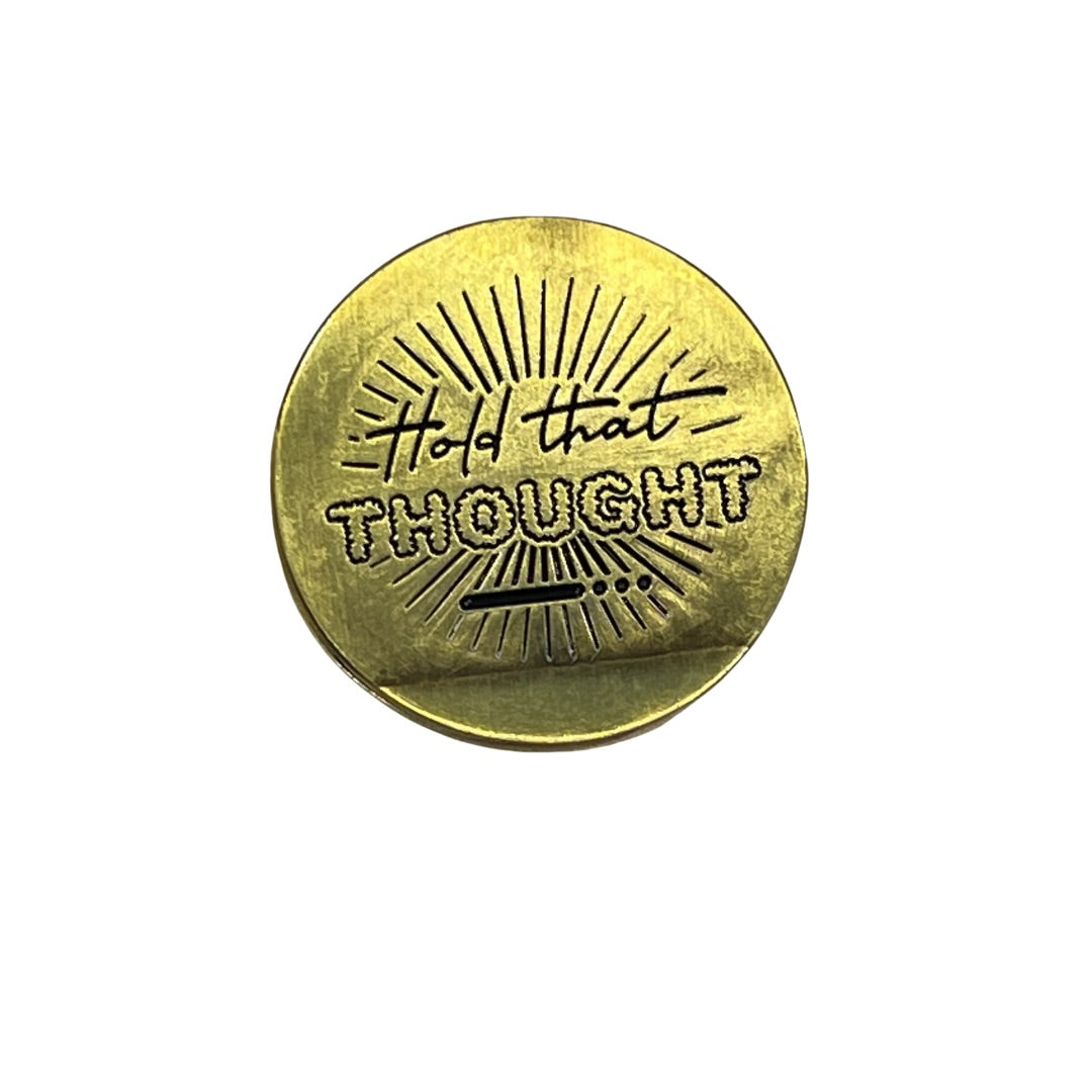 Endless Hold That Thought Notebook Clip - Brass