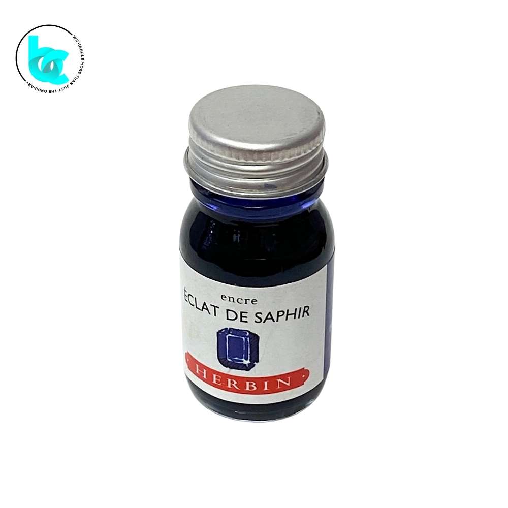 J. Herbin Fountain Pen 10ml Ink (Sampler size) - Éclat de Saphir (Blue Sapphire) - Blesket Canada