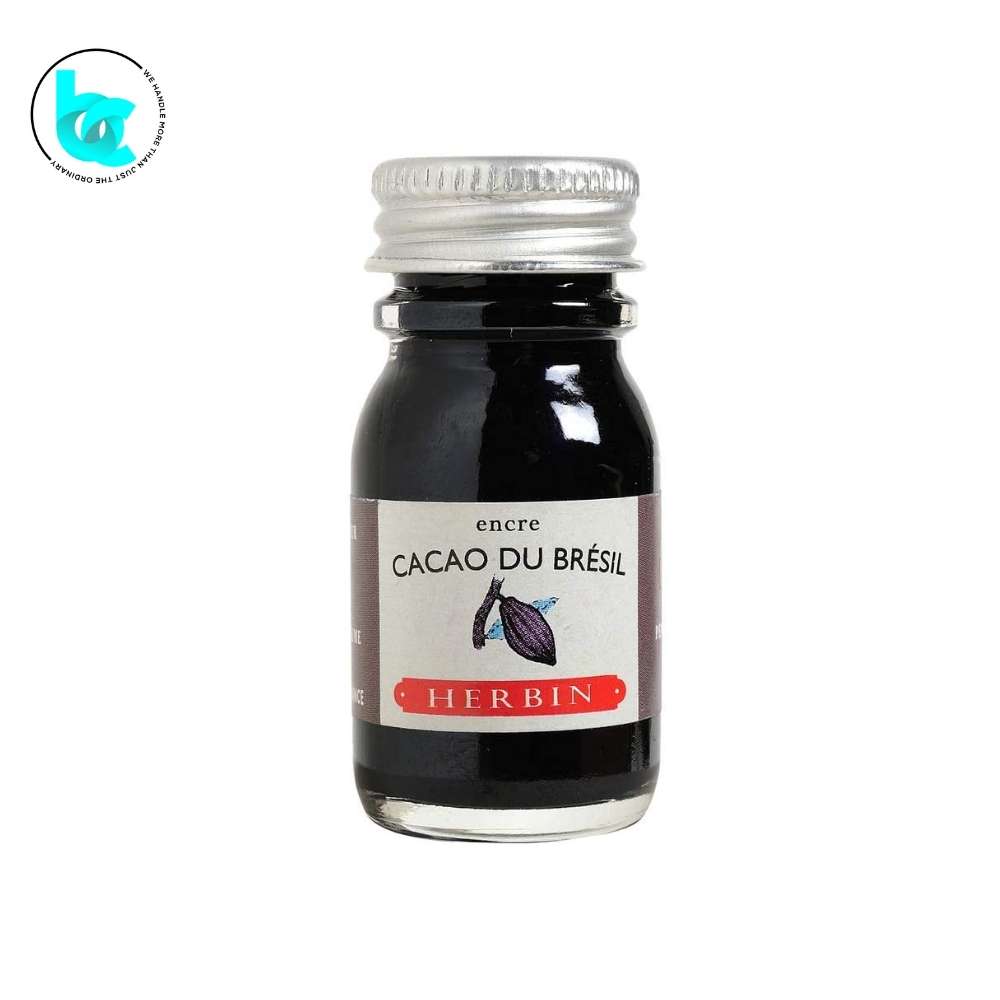 J. Herbin Fountain Pen 10ml Ink (Sampler size) - Cacao du Bresil (Cocoa) - blesket Canada