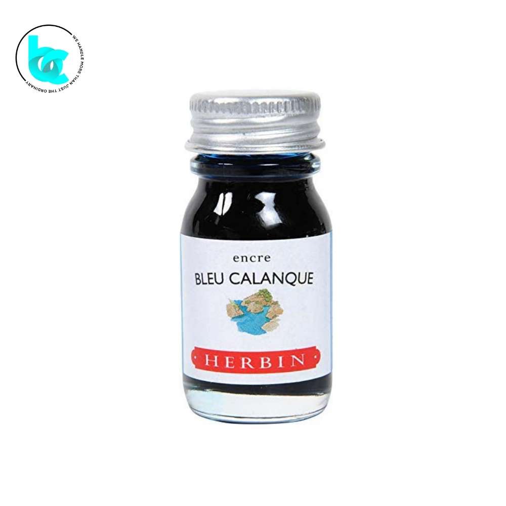 J. Herbin Fountain Pen 10ml Ink (Sampler size) Bleu Calanque (Cove