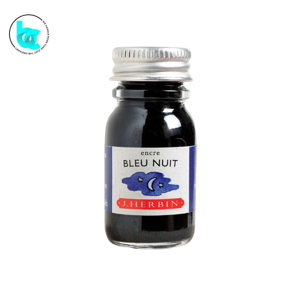 J. Herbin Fountain Pen 10ml Ink (Sampler size) - Bleu Nuit (Night Blue) - Blesket Canada