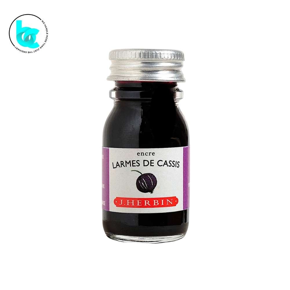 J. Herbin Fountain Pen 10ml Ink (Sampler size) - Larmes de Cassis (Tears of Black Current) - Blesket Canada