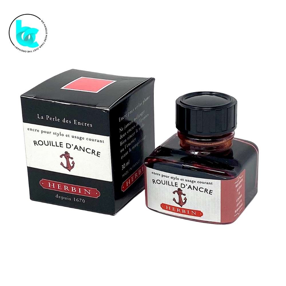 J.Herbin Fountain Pen 30ml ink bottle - Anchor Rust (Rouille d'ancre) - Blesket Canada