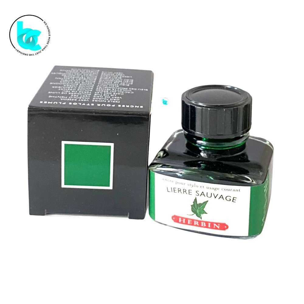 J.Herbin Fountain Pen 30ml ink bottle - Ivy Green (Lierre Sauvage) - Blesket Canada