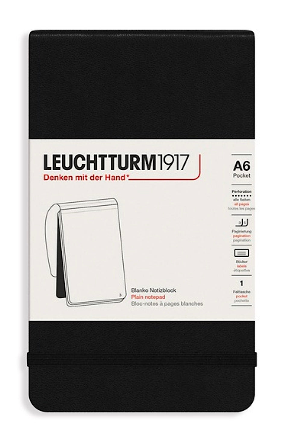 Leuchtturm1917 Reporter Notepad A6 Blank/plain - Blesket Canada