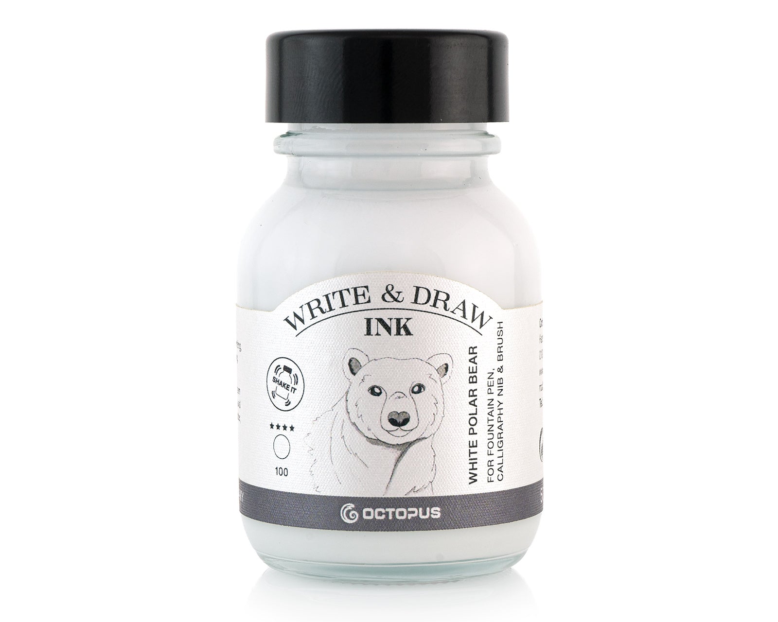 Octopus Write & Draw ink 50ml - White Polar Bear - Blesket Canada