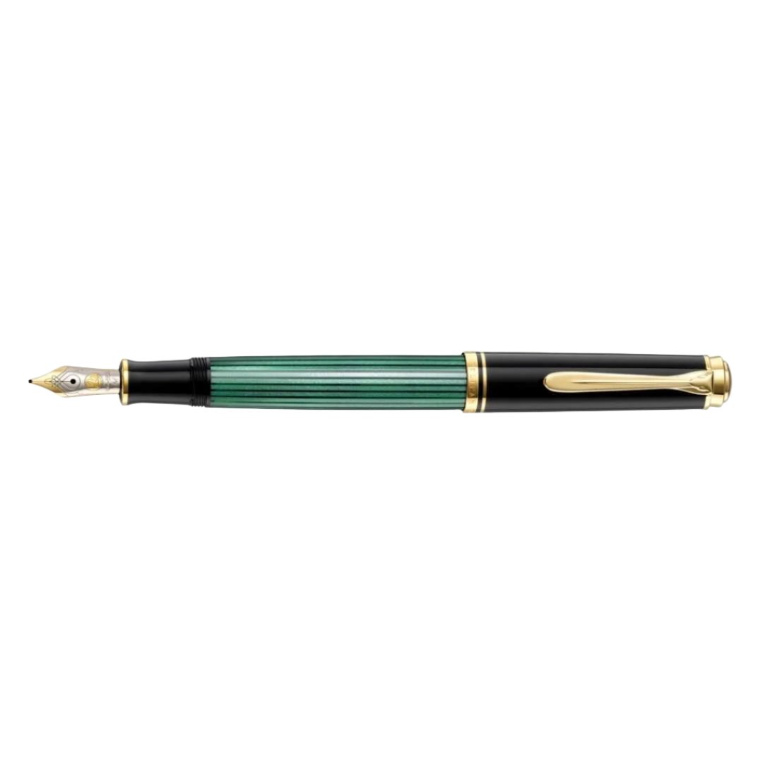 Pelikan Souveran M400 Fountain Pen - Black/Green 14kt