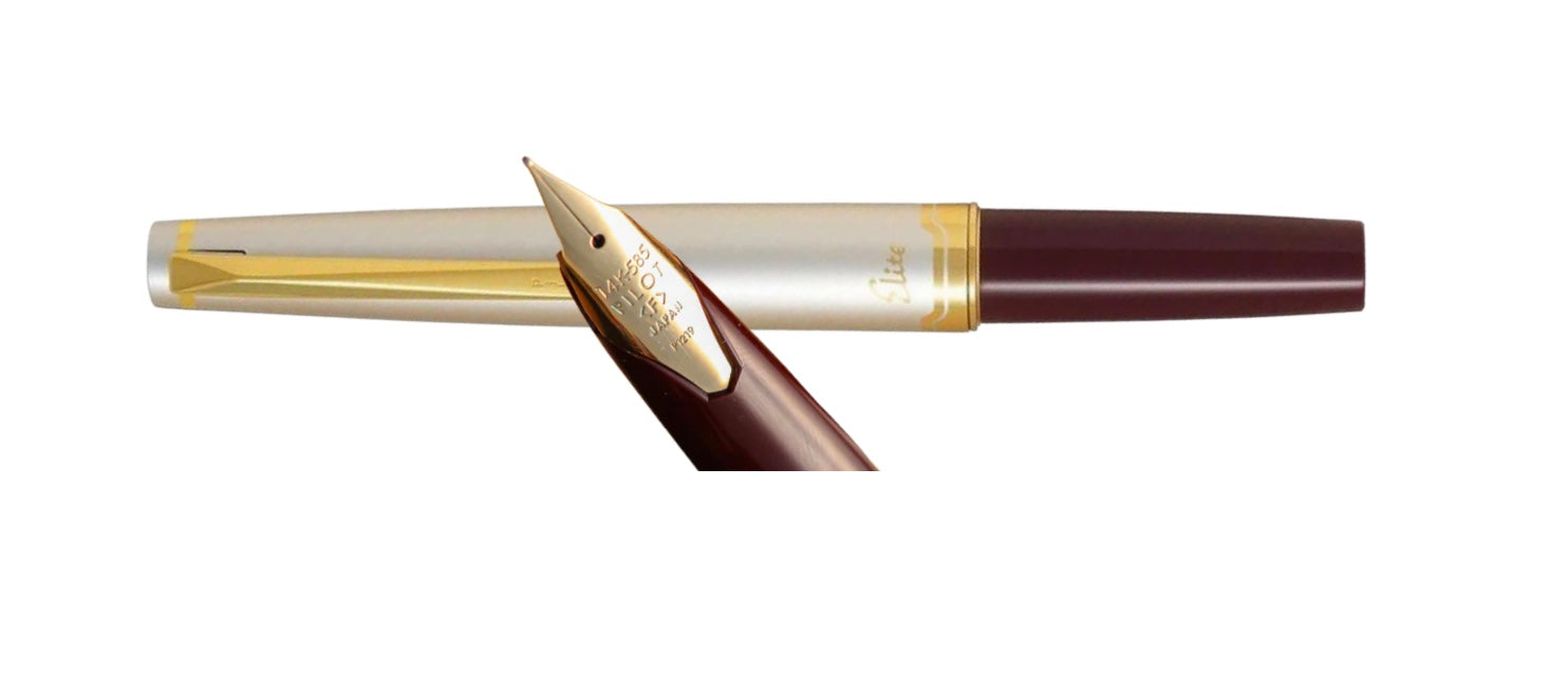 PILOT E95s Burgundy with Ivory Barrel / Gold Accents