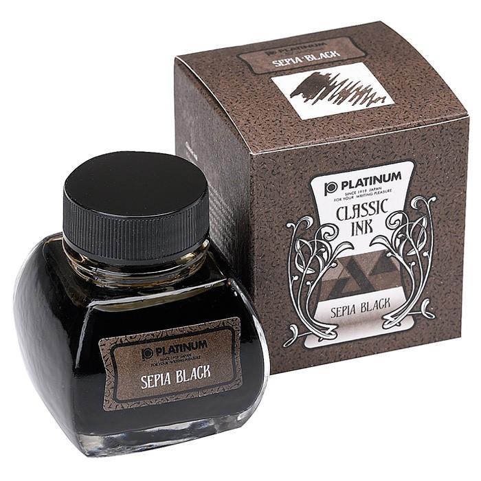 Platinum Ink Bottle Dyestuff Classic 60ml - Sepia Black - Blesket Canada