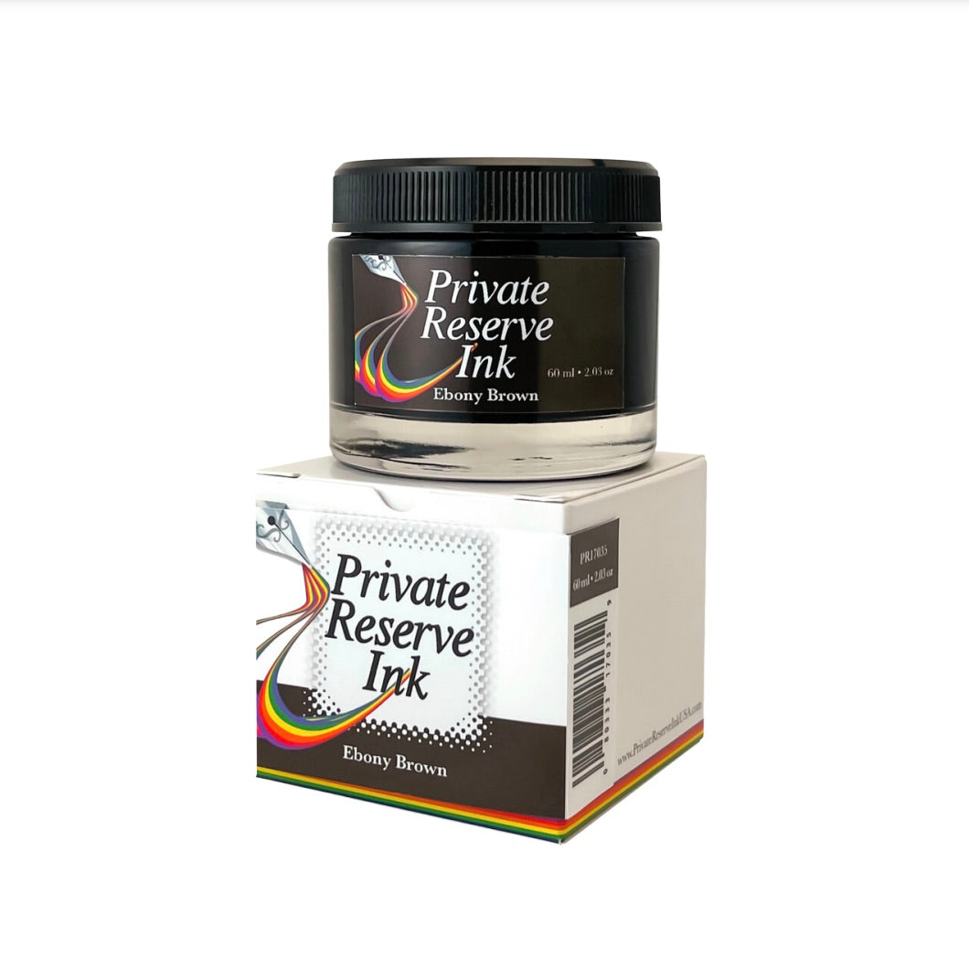 Private Reserve Inks 60ml Ink Bottle - Ebony Brown