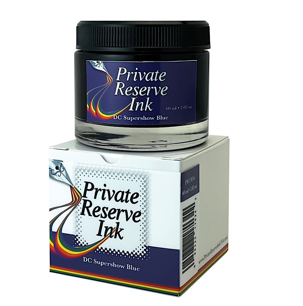Private Reserve Inks 60ml Ink Bottle - DC Supershow Blue - Blesket Canada