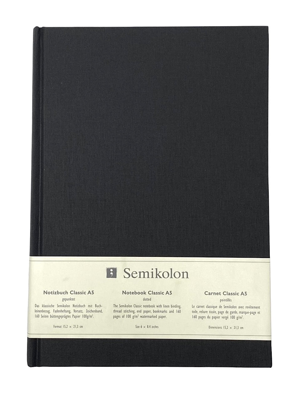 Semikolon Notebook Classic A5 Dotted Black